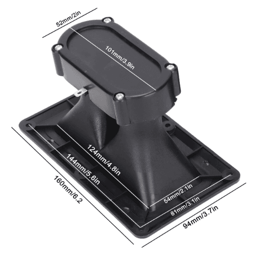 300W Horn Tweeter Speaker Pair – High Power Black Audio Tweeters for DJ, PA Systems, Car Audio & Home Theatre, Heavy Duty Sound System Speakers for Enhanced Audio Performance