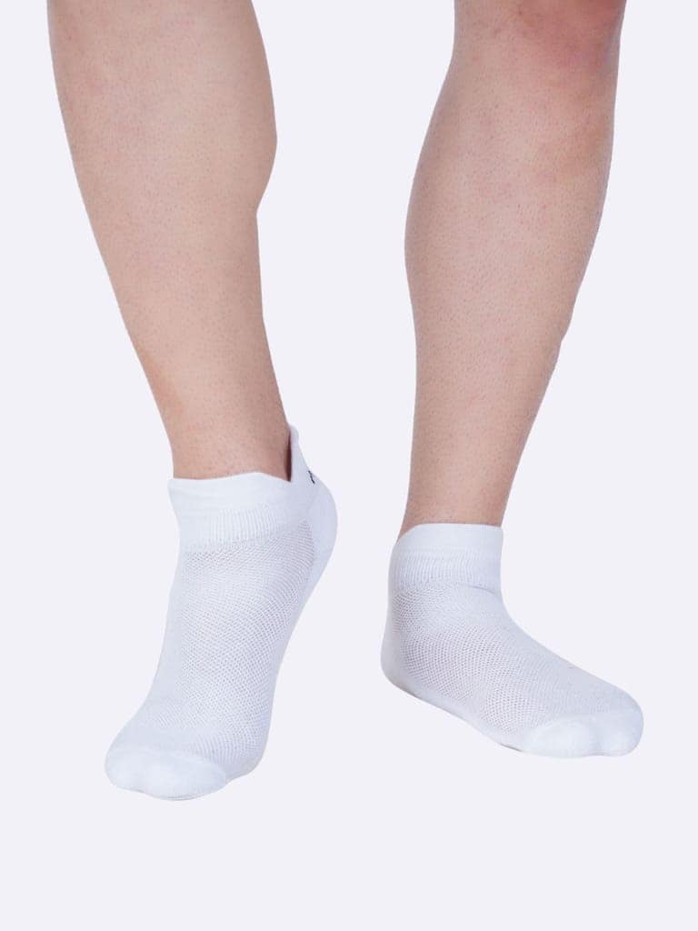 AirGarb Low Ankle Cotton Sneakers Socks for Men and Women: Comfortable Cushioning & Breathable Design Pack of 4 - TCA4W (Free Size) White view 2