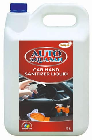 Car Hand Sanitizer (Auto AquaSan- Hand Sanitizer-5L) |Water based | Alcohol Free| Safe to Keep in the automobile in summer | Highly Moisturized | Skin Friendly| Aromatic