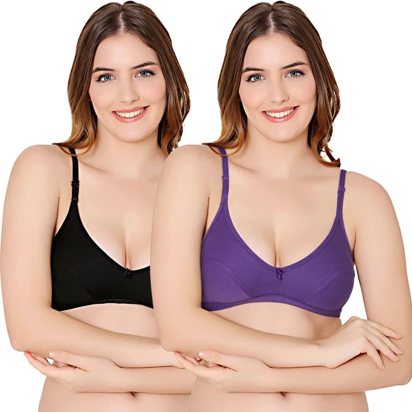 Bodycare polycotton wirefree convertible straps comfortable non padded bra-1531BB