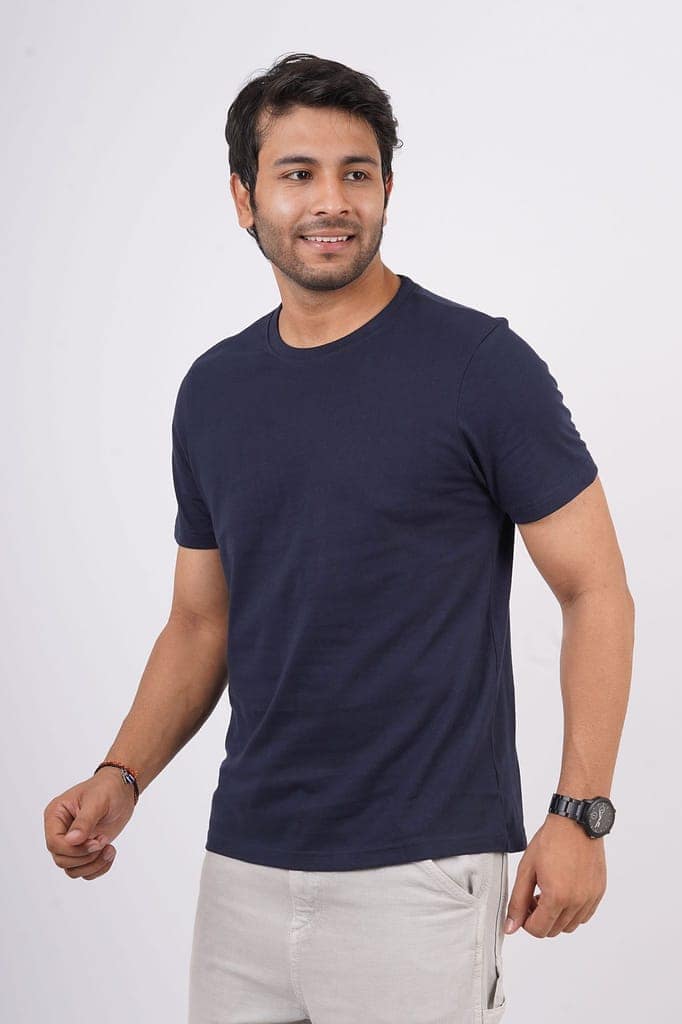 Men's Navy S/J Crew Neck view 2