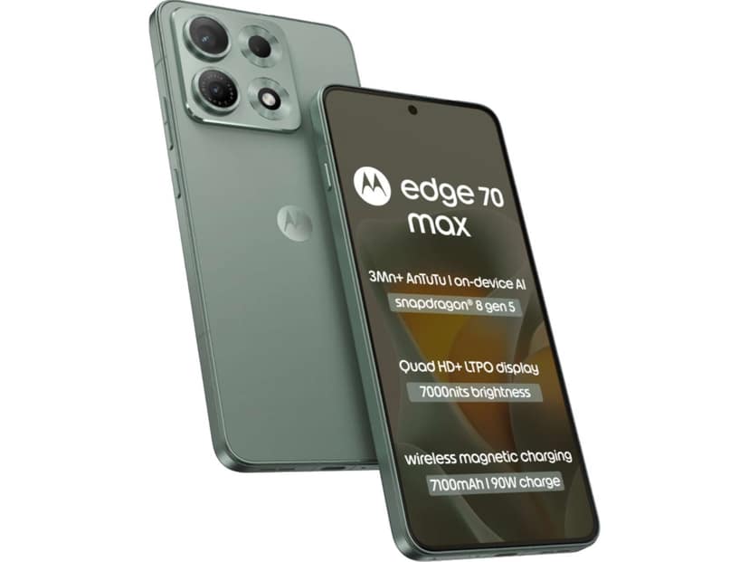 Motorola edge 70 Max Smartphone, 8GB RAM, 256GB Storage - PANTONE Aqua Gray