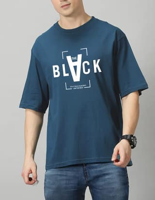 SCOTT FINCHER Men's The Black T-Shirt - Stay in a Calm Way I Am the Best : AA(ARN)TBLUE_01