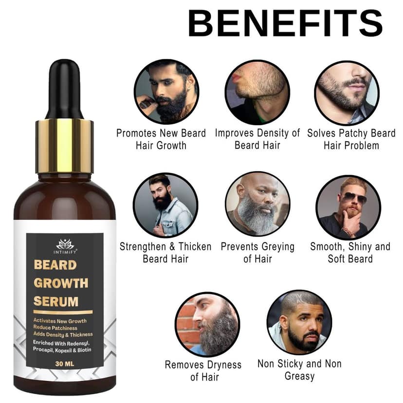 Intimify Beard Growth Serum, beard growth, beard oil, moustache growth oil, beard growth oil, 30 ml view 4