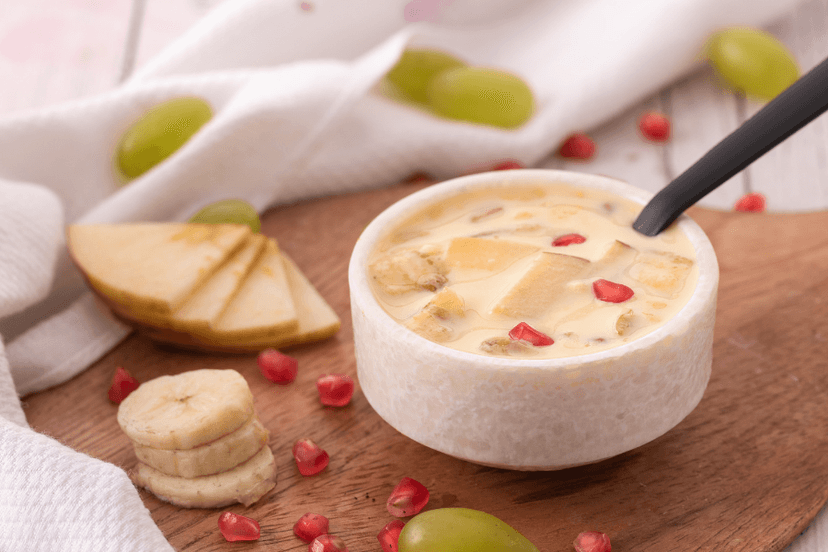 Fresh fruit custard