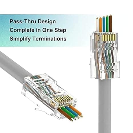 RJ45 Pass Through Connector (Pack Of 100) view 3