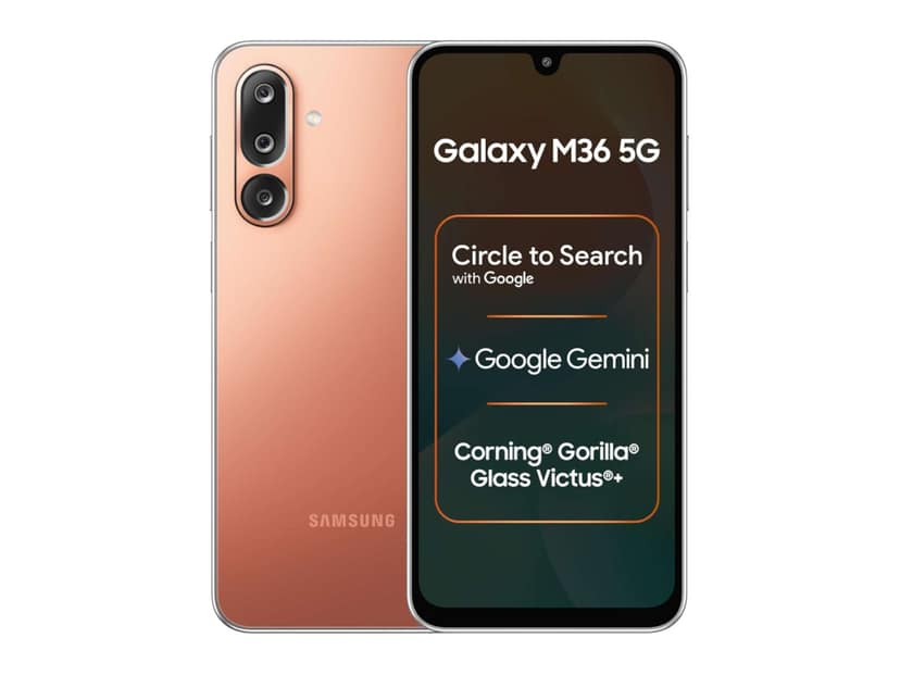 Samsung M36 5G Smartphone, 6GB RAM, 128GB Storage - Orange Haze