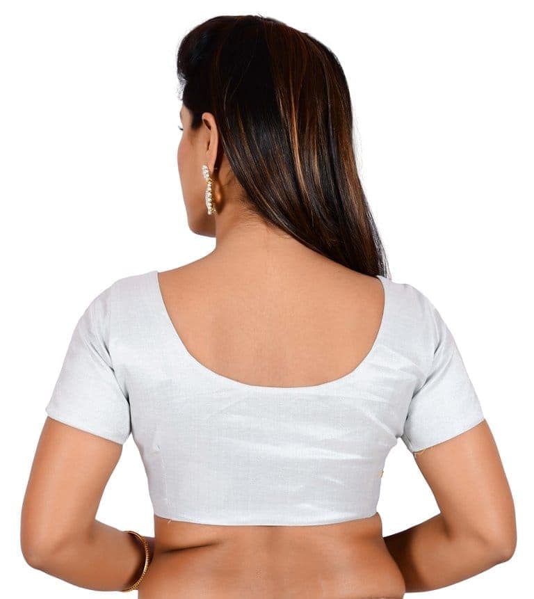 JISB Stitched Tissue Blouse, Silver view 2