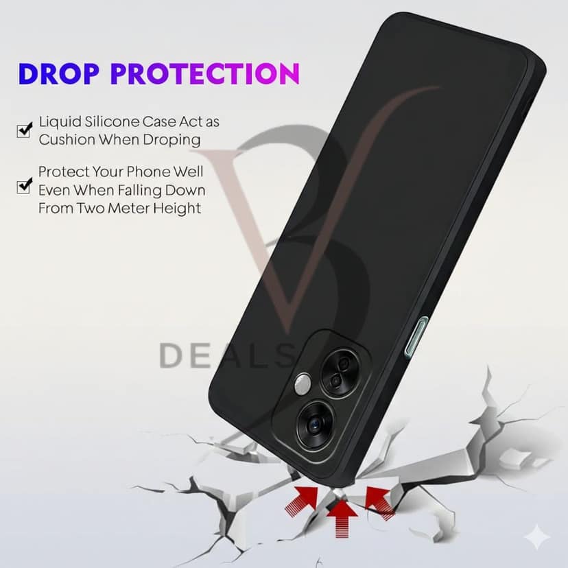 V3Deals Liquid Silicone Case Compatible for OnePlus Nord CE 3 Lite 5G | Soft-Touch oneplus nord ce3 lite 5g back cover | Microfiber Lining nord ce 3 lite 5g back cover view 5