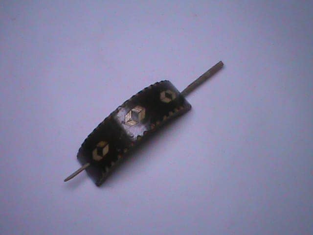 Black Hair Stick with Diamond Shape Inlay view 2