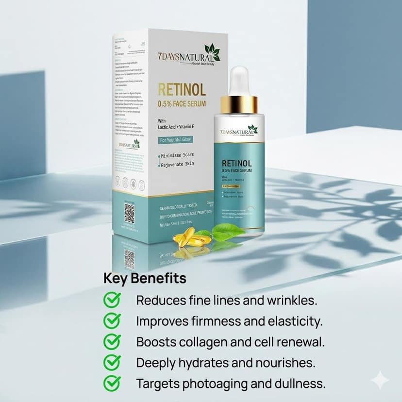 Elegantra Natural Retinol Face Serum – Advanced Anti-Aging face serum 30ml pack of 1 for Skin Renewal & Smoothing Night Serum for Fine Lines, Open Pores & Uneven Tone view 4