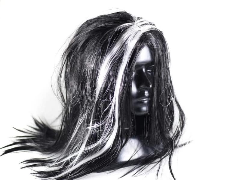 Witch Wig Black &amp; White view 2