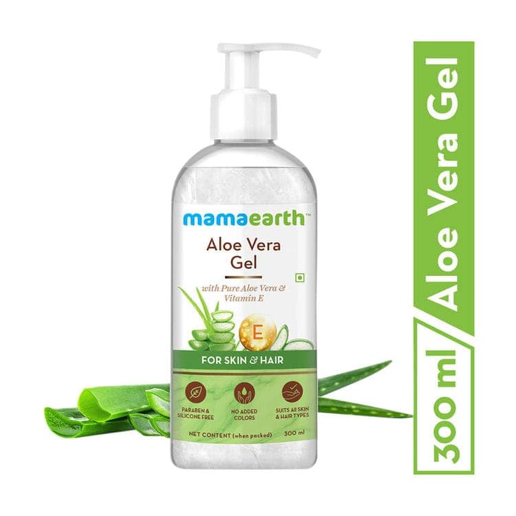 Mamaearth Aloe Vera Gel With Pure Aloe Vera & Vitamin E For Skin and Hair (300 ml) + Mamaearth Aloe Vera Face Wash With Aloe Vera & Ashwagandha For A Youthful Glow (100 ml) Pack of 2 view 7