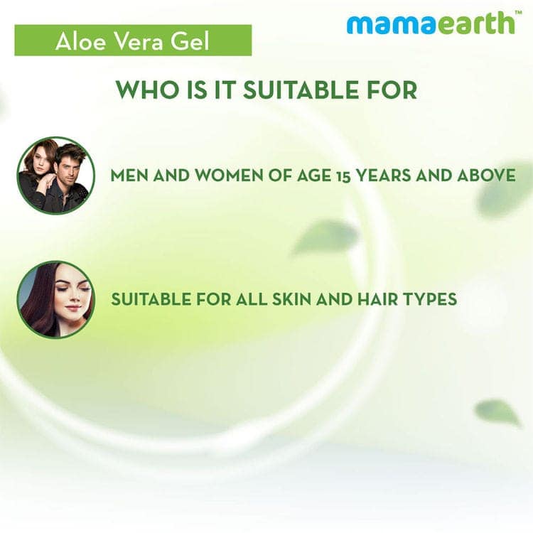 Mamaearth Aloe Vera Gel With Pure Aloe Vera & Vitamin E For Skin and Hair (300 ml) + Mamaearth Aloe Vera Face Wash With Aloe Vera & Ashwagandha For A Youthful Glow (100 ml) Pack of 2 view 8