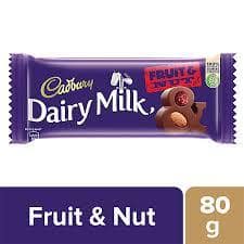 CADBURY DAIRY MILK FRUIT AND NUT 80G