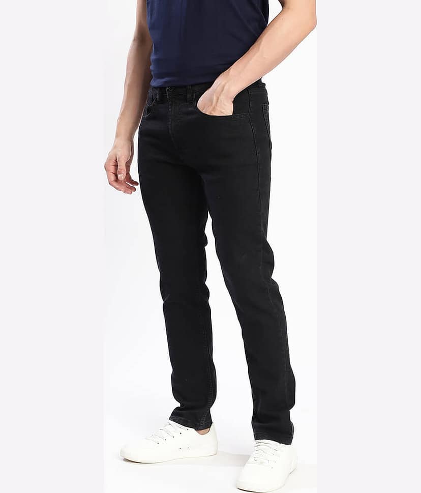 Bene Kleed Slim Fit Clean Look Men's Jeans - Black ( Pack of 1 ) view 3