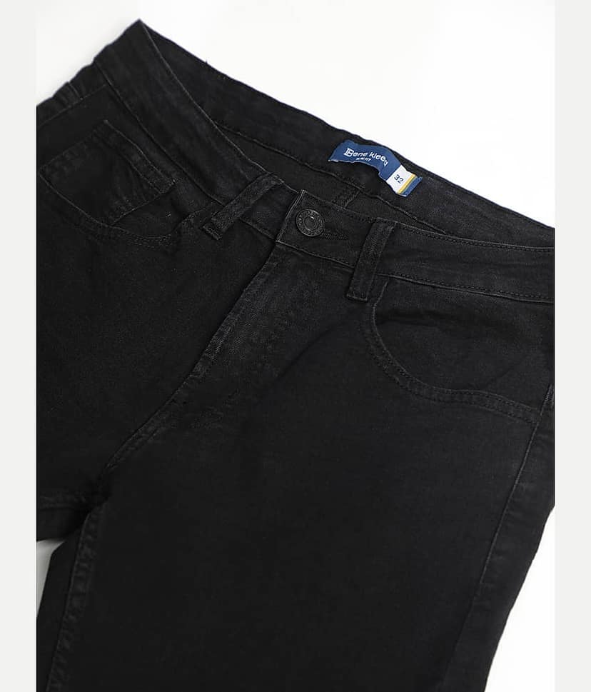 Bene Kleed Slim Fit Clean Look Men's Jeans - Black ( Pack of 1 ) view 6