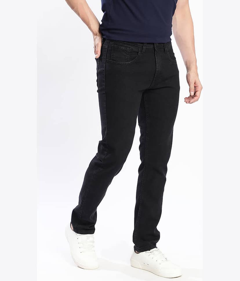 Bene Kleed Slim Fit Clean Look Men's Jeans - Black ( Pack of 1 ) view 7