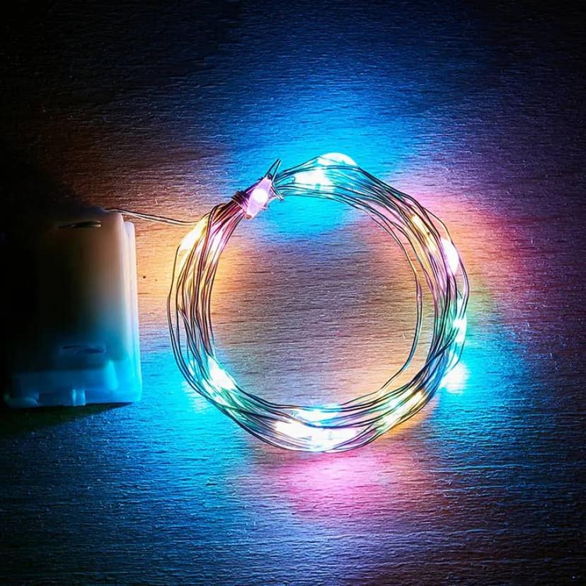 SPARKWORLD 4 Meter 40 LED Multicolor Rice Lights Battery Operated Fairy String Lights for Decoration (Pack of 1) | Colour: Multicolor (Pack of 1) view 4