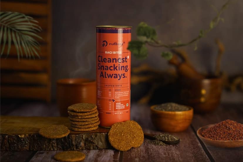 Ragi Bites | Pack of 4 (100gm each)| Handmade Biscuits| Very Less Sweet| Clean Guilt free Snacks | Freshly Baked | Goodness of Oats & Ragi | No Maida | Subah ki chai ka dost | Jaggery Biscuits| No Palm Oil view 5