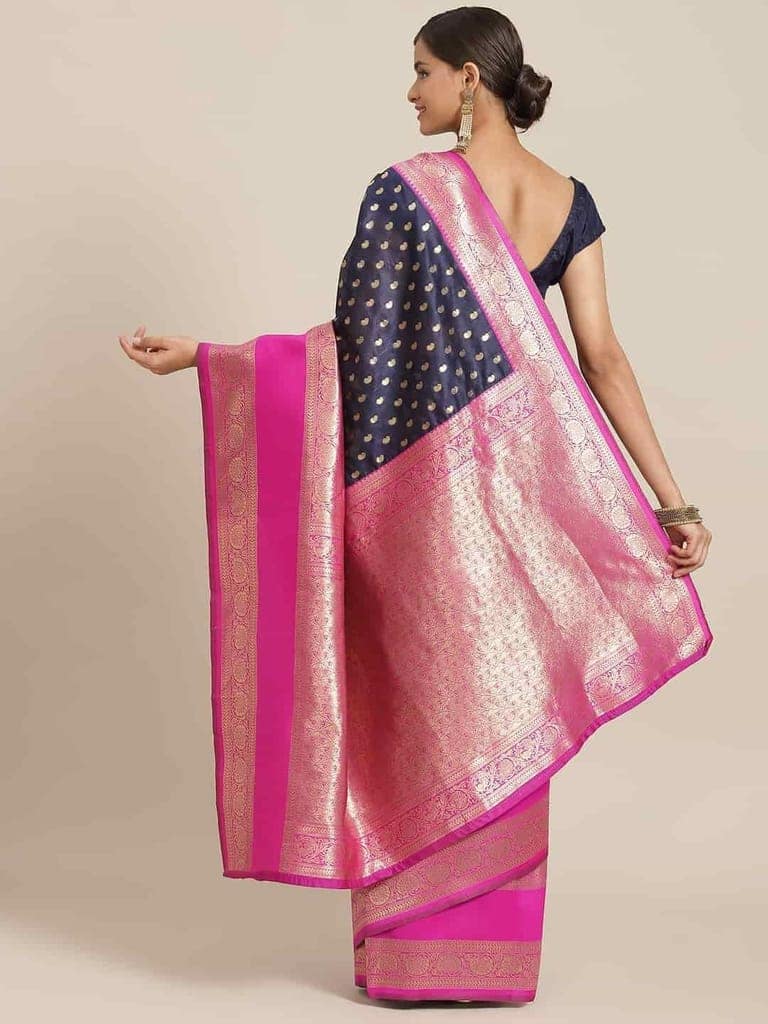 Women's Banarasi Art Silk Saree With Unstiched Blouse Piece view 2
