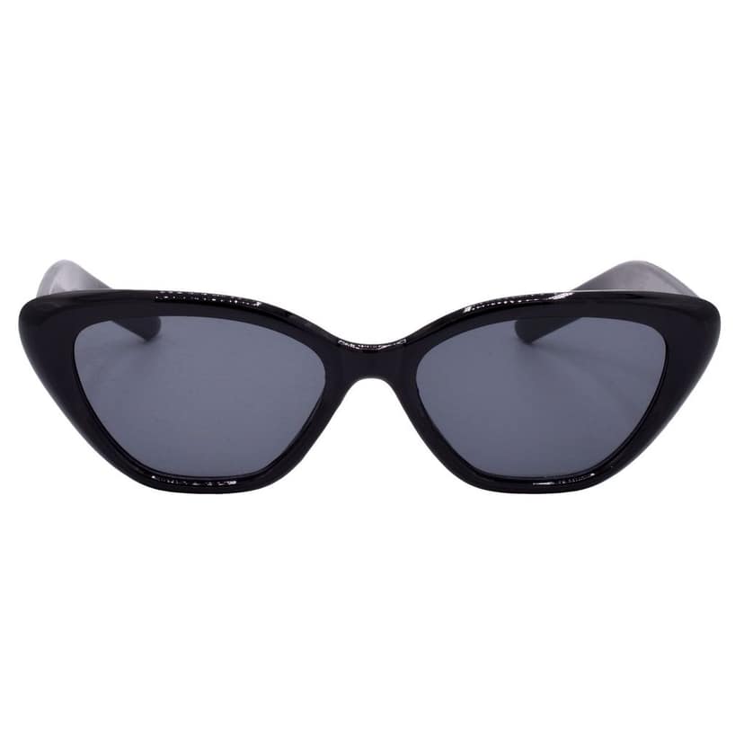 Black Frame Black Lens Cat-eye Sunglasses for Women & Girls Night Glamor - HRS592-BK-BK view 3