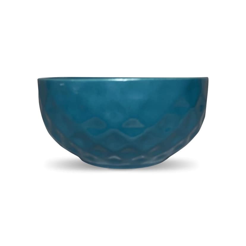 Ceramic Dining Peacock Green Diamond Ceramic Soup Cereal Bowls Set of 2 view 2
