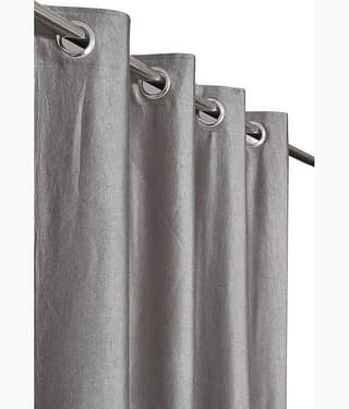 Kraftiq Homes Solid Semi-Transparent Eyelet Curtain 5 ft ( Pack of 1 ) - Grey