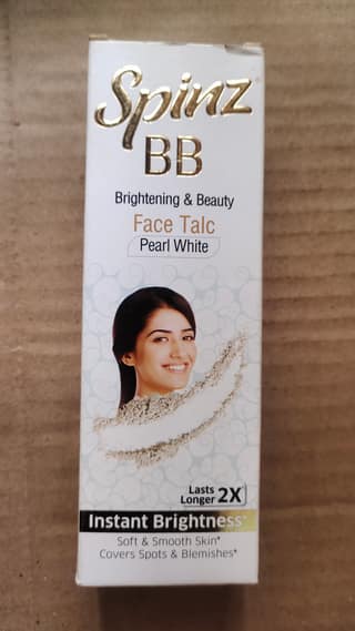 Spinz BB face talc pearl white