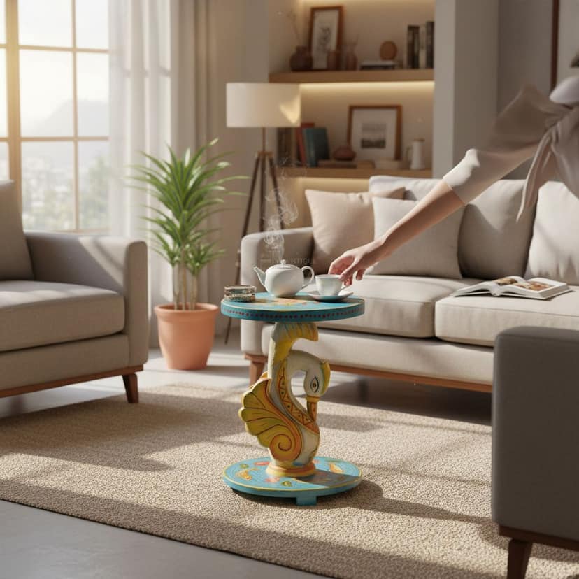 Wooden Painted Duck Coffee Table Bedroom Furniture view 2