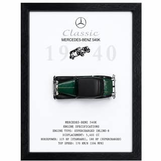 Mercedes Benz 540 Diecast Car Wall Frame01