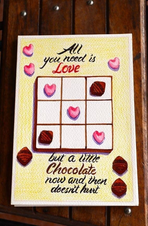 SoulShoppr Valentine Day Greeting Card � All You Need is Love| Handmade 6" x 8" inches view 4