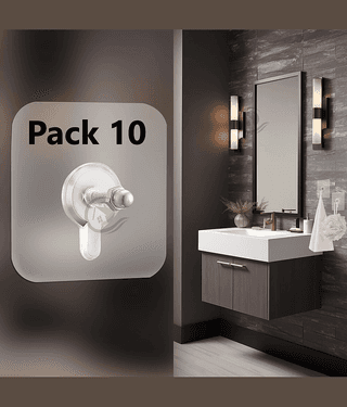 Self Adhesive PVC Flower Wall Hooks (Pack of 10)