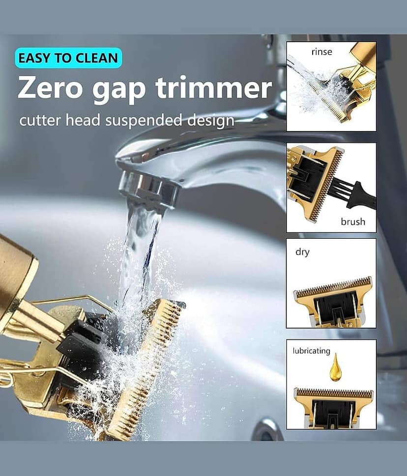 Gatih Trimmer Hair Trimmer Gold Cordless Multigrooming Kit With 120 minutes Runtime view 2