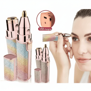 2 in 1 Rainbow Blowless Painless Face Hair Removal Machine for Women Upper lip, Eyebrow Hair, Chin Hair Epilator Hair Remover Trimmer for Women