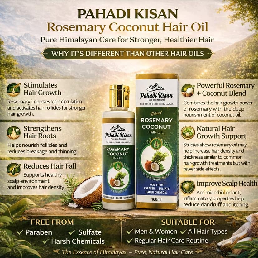 Rosemary Coconut Hair Oil 100 ml view 3