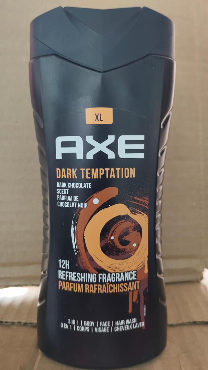 Axe dark temptation 3in1 body face hair wash