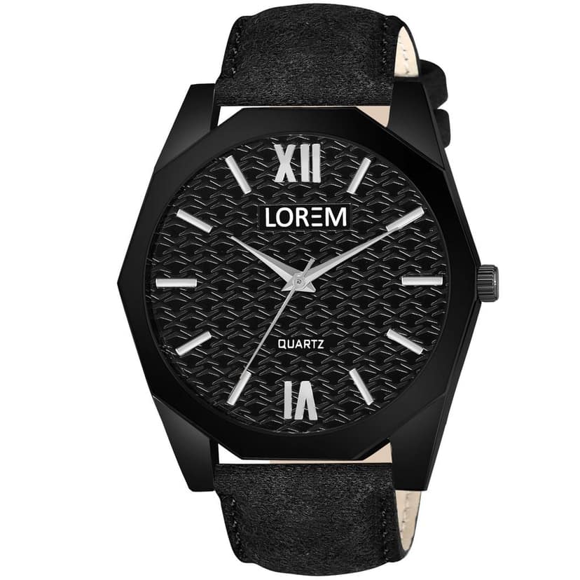LOREM 3D Embossed Dial Analog Watch for Men