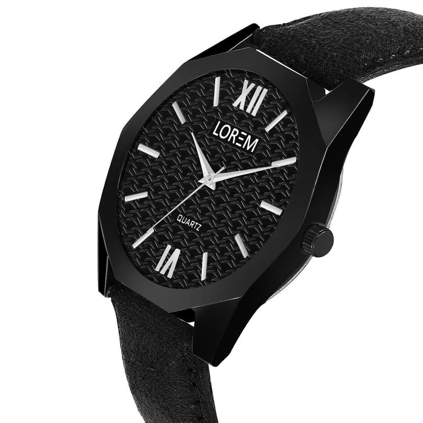 LOREM 3D Embossed Dial Analog Watch for Men view 4