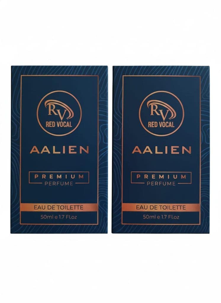 Red Vocal Aalien Luxury Eau De Toilette – Unisex 50ml (Set of 2), Fresh, Woody Amber & Long-Lasting Fragrance view 2