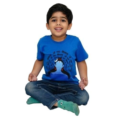 KUCHU Om Namah Shivay Kids T-Shirt | 10–11 Years | Cotton Tee | Soft & Breathable | Comfortable Wear view 4
