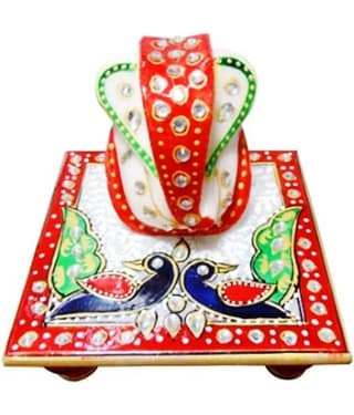 Royal Handicrafts - Marble Chowki (Pack of 1)