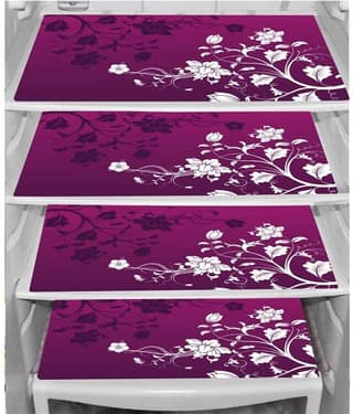 Revexo Set of 4 PVC Multi Fridge Mats ( 11 In X 17 In)