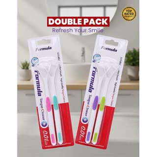 (Pack of 2) Interactive Hub Plastic Tongue Cleaner