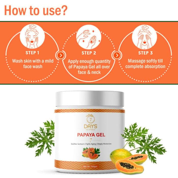 7 Days Premium Papaya Gel – For Glowing Skin, Reduce Pigmentation, Reduce Tanning (100 ml) view 6