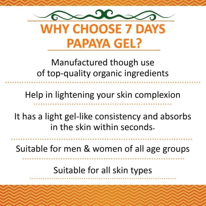 7 Days Premium Papaya Gel – For Glowing Skin, Reduce Pigmentation, Reduce Tanning (100 ml) view 7