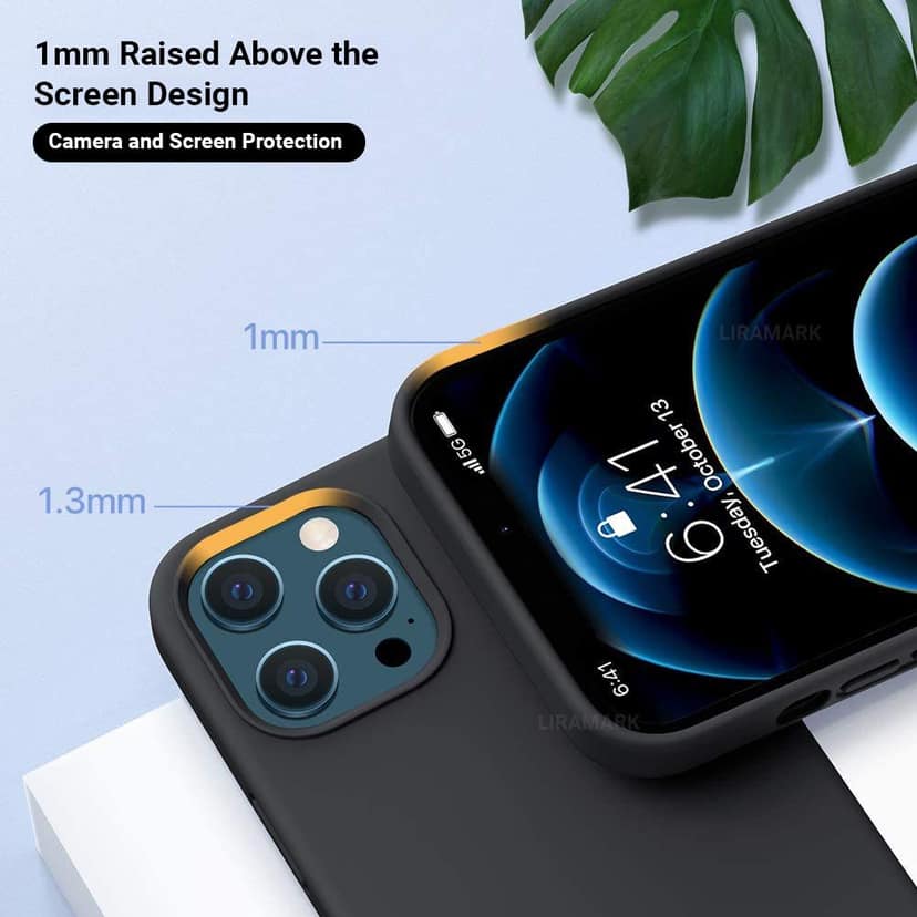 LIRAMARK Liquid Silicone Soft Back Cover Case for Apple iPhone 12 Pro Max (6.7 inch) view 2