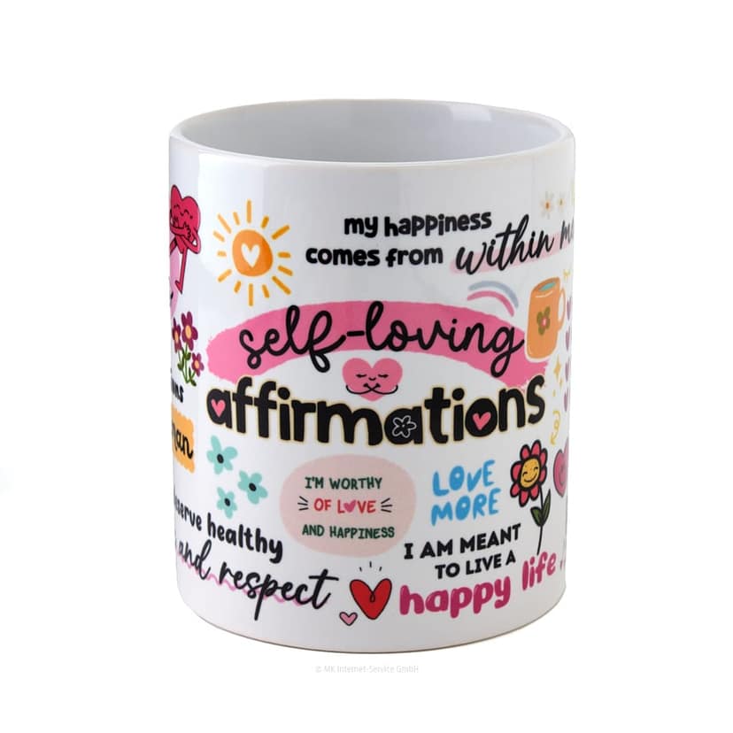 Motivations-Tasse "Self-Loving Affirmations" view 2