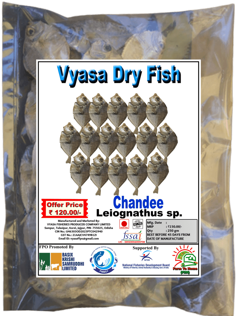 Chandee | Leiognathus sp. | Vyasa Dry Fish | 250gm view 2
