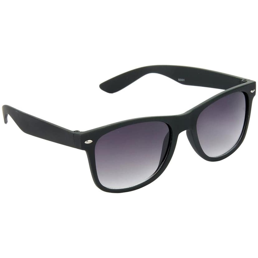 HRINKAR Rectangular And Sports Stylish Sunglasses For Men And Women (Grey And Yellow Lens | Black And Black Frame - HCMB257) With Free Paper 3D Glass view 2
